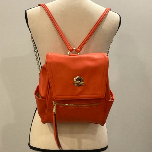 Juicy Couture Salmon & Gold Backpack Purse - Picture 11 of 11